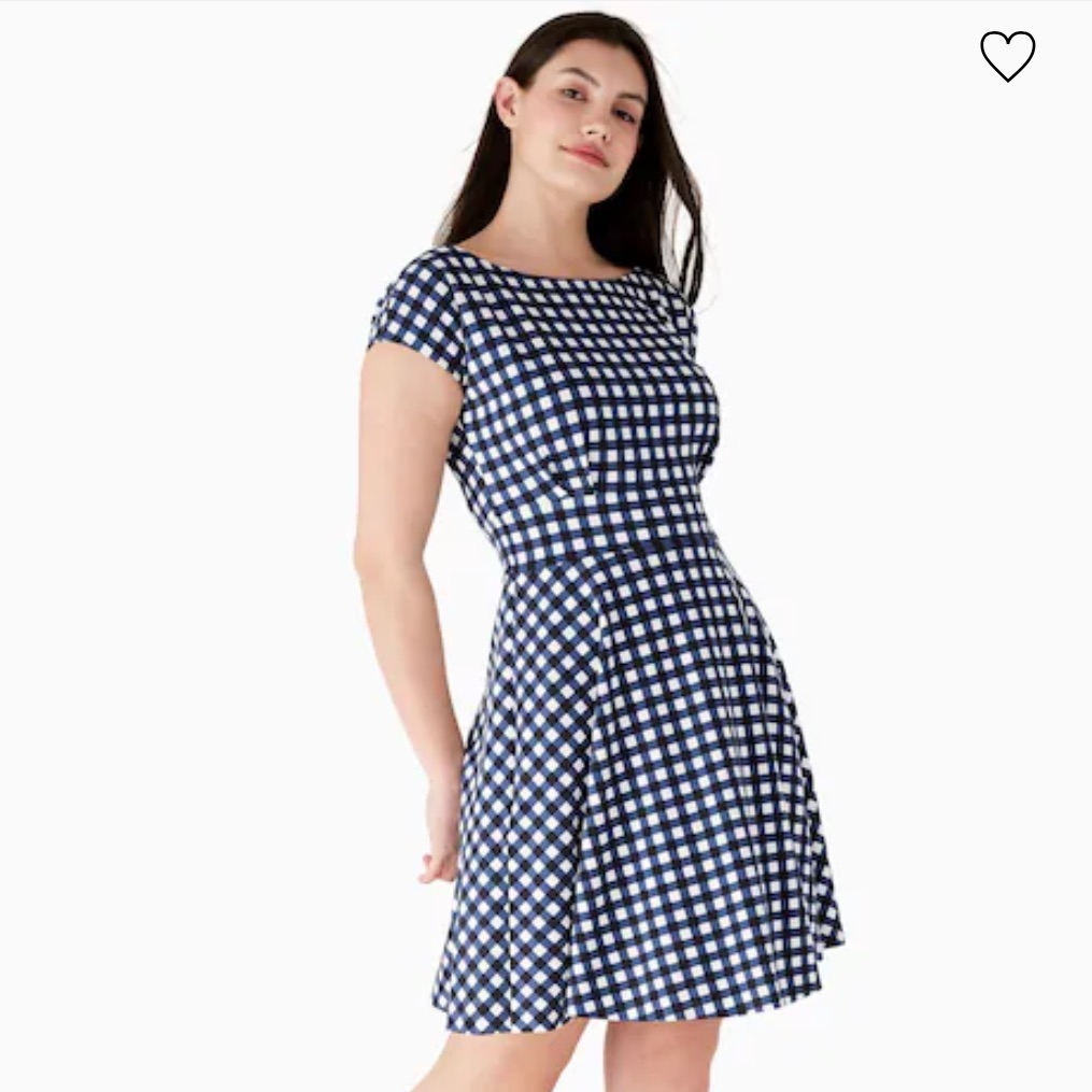 Kate Spade Gingham Ponte Fiorella Dress